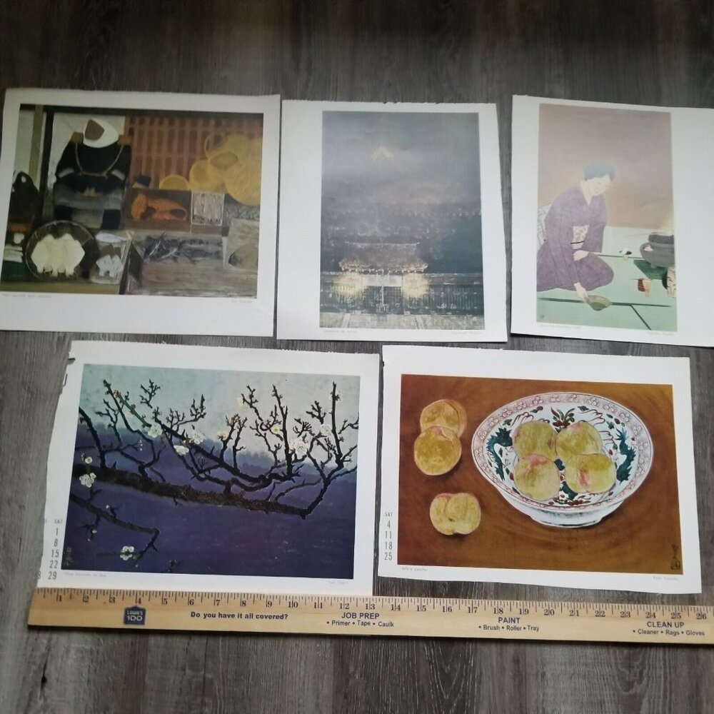Asian Prints Full Color Art Pictures Frameable Vintage Calendar Book Pages VTG - Picture 6 of 16